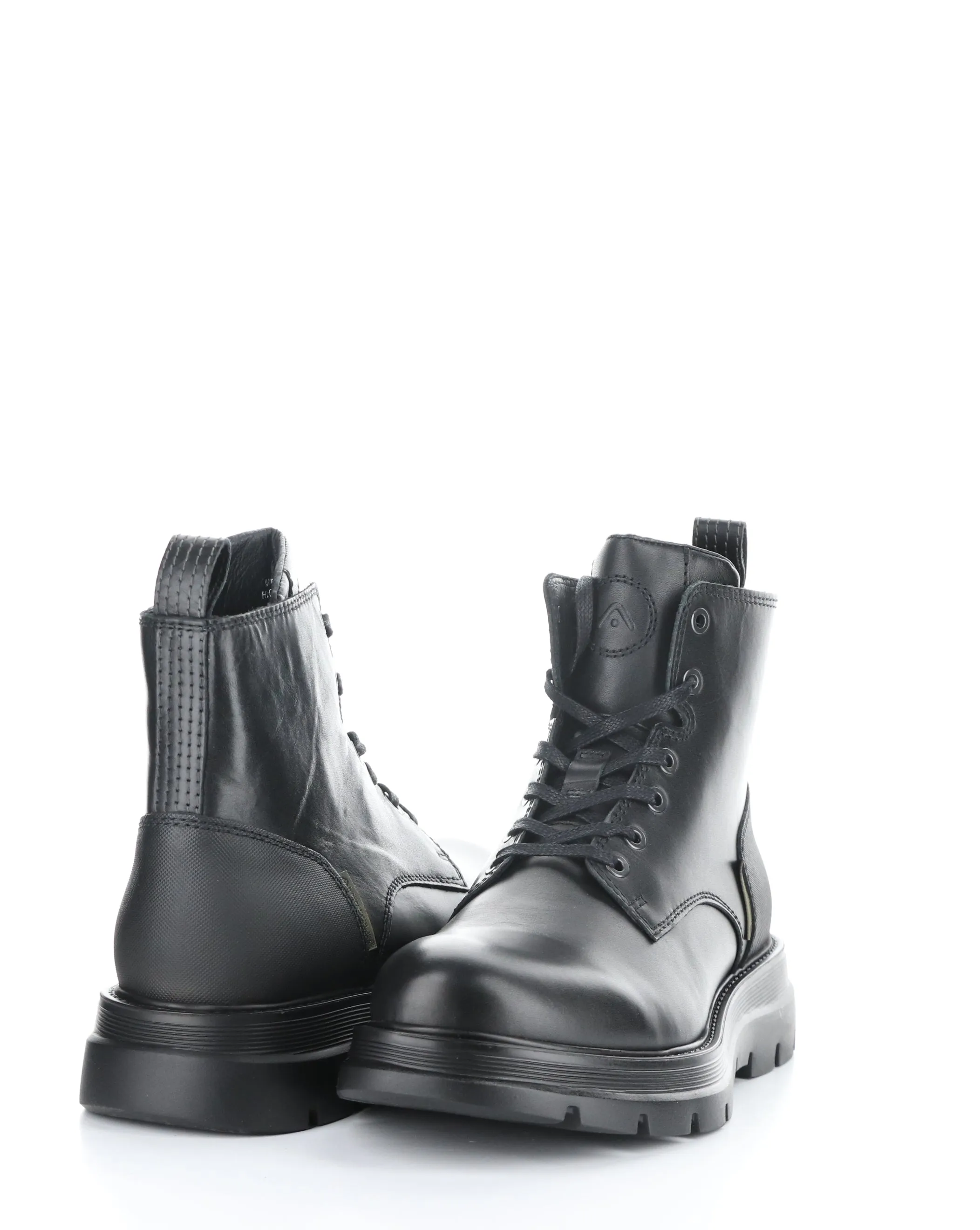 11759 BLACK Round Toe Boots