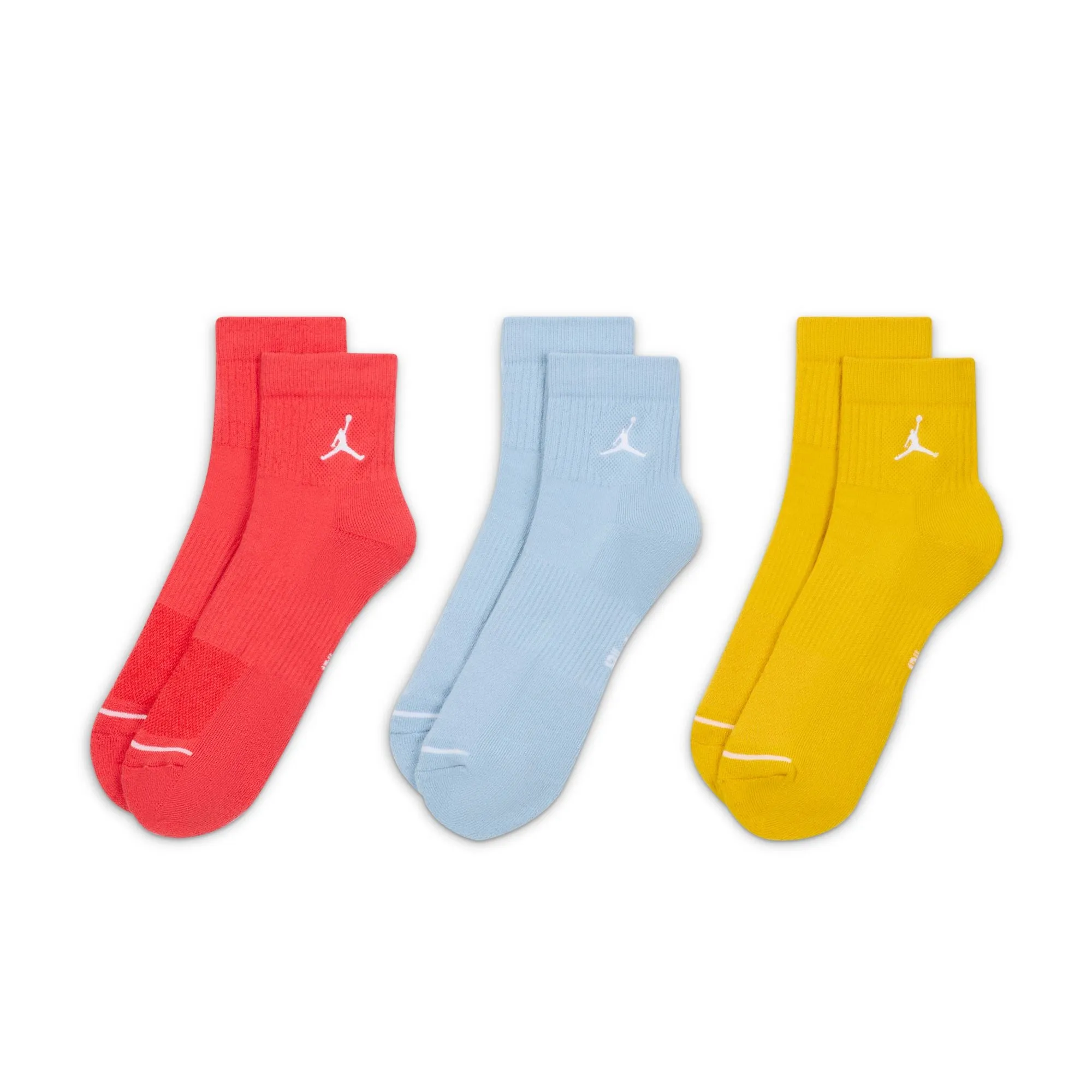 Air Jordan Everyday Ankle Socks 3 Pairs (Multi-Color)