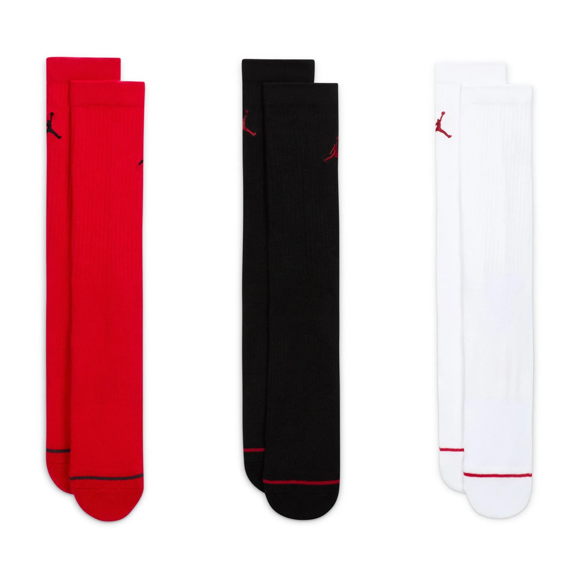 Air Jordan Everyday Crew Socks 3 Pairs (Multi-Color)