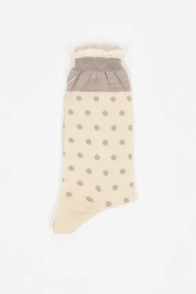 AM-62A Polka Dot Socks Ivory