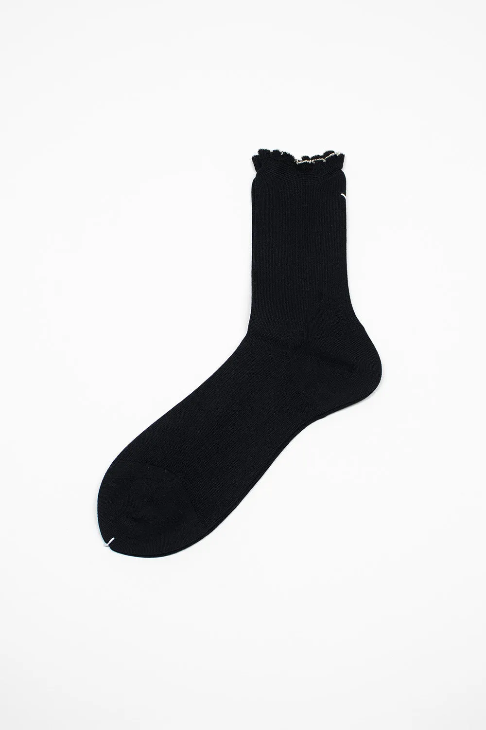 ANP-124 Organic Plain Socks Black