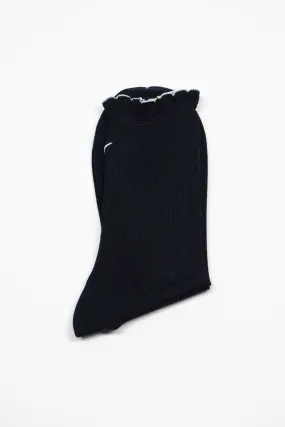 ANP-124 Organic Plain Socks Navy