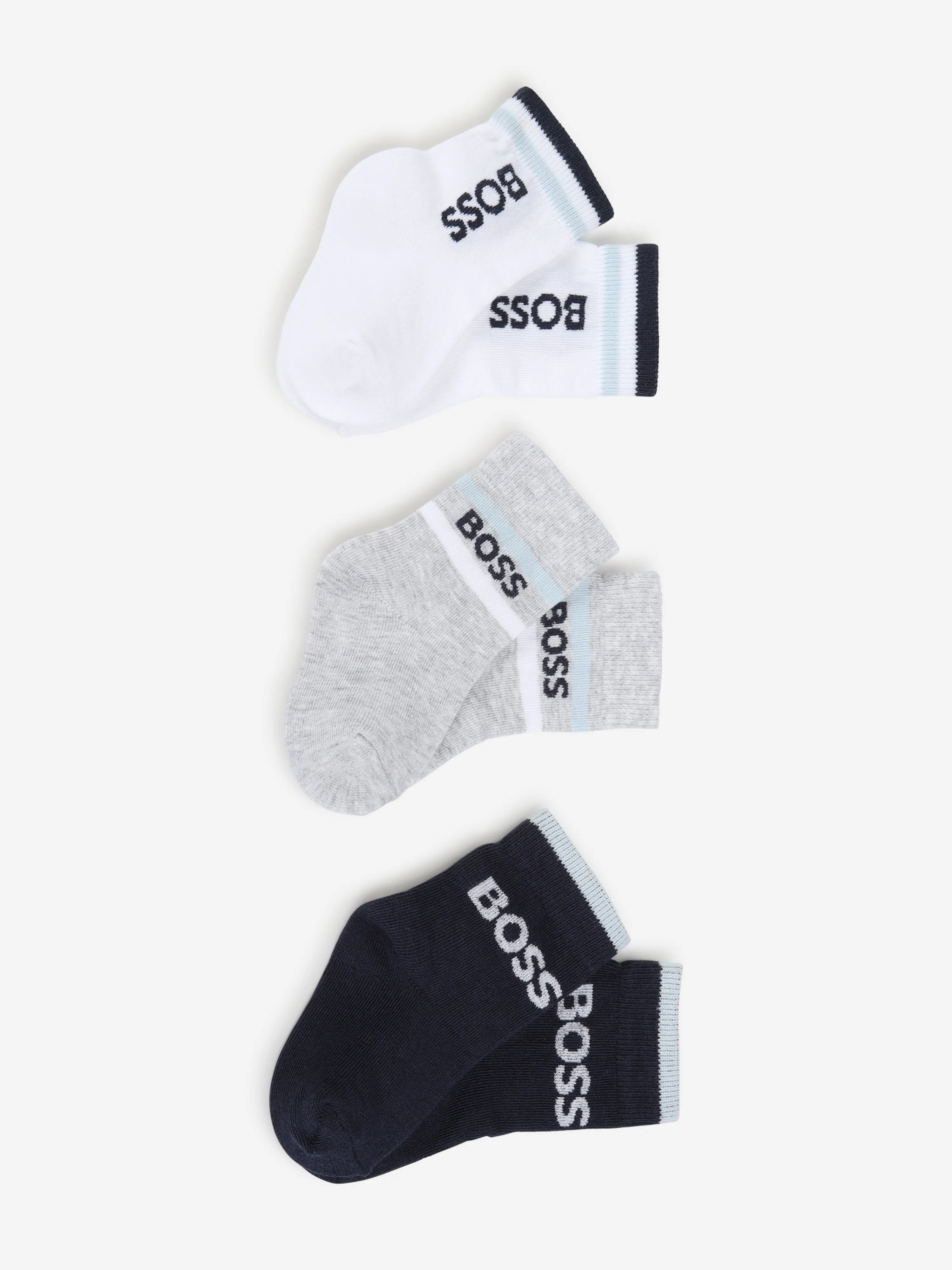 Baby Boys 3 Pairs Of Socks Set in Navy