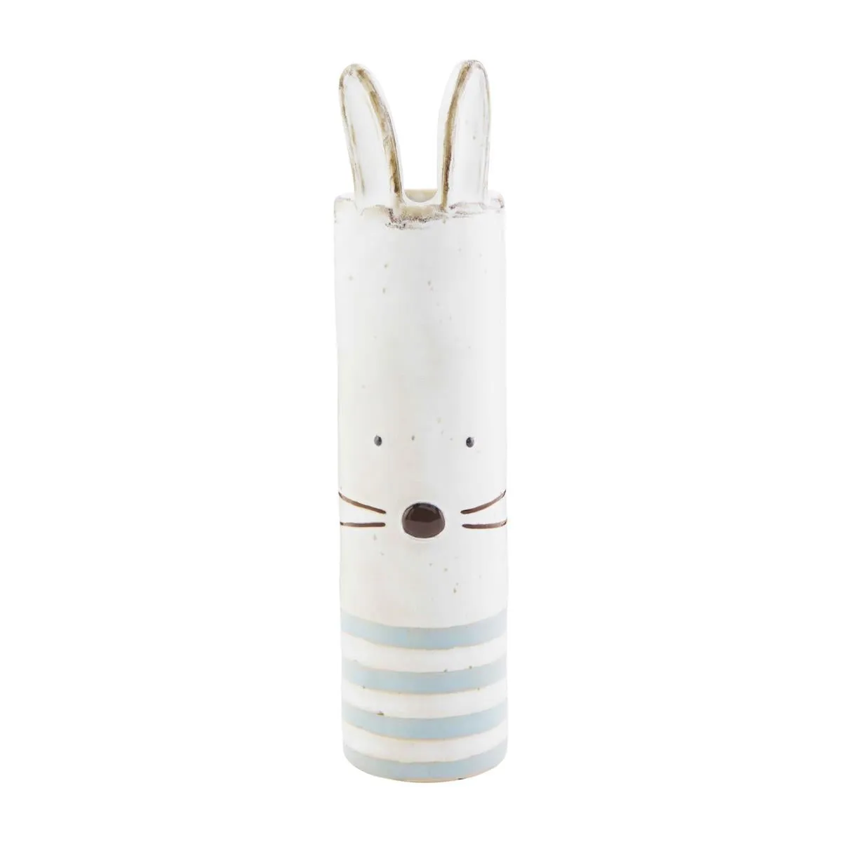 Blue Stripe Bunny Bud Vase