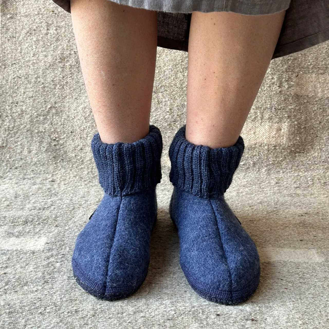 Boiled Wool Slipper Boots - Karl - Anthracite (Adults 36-46) *Returning 2025