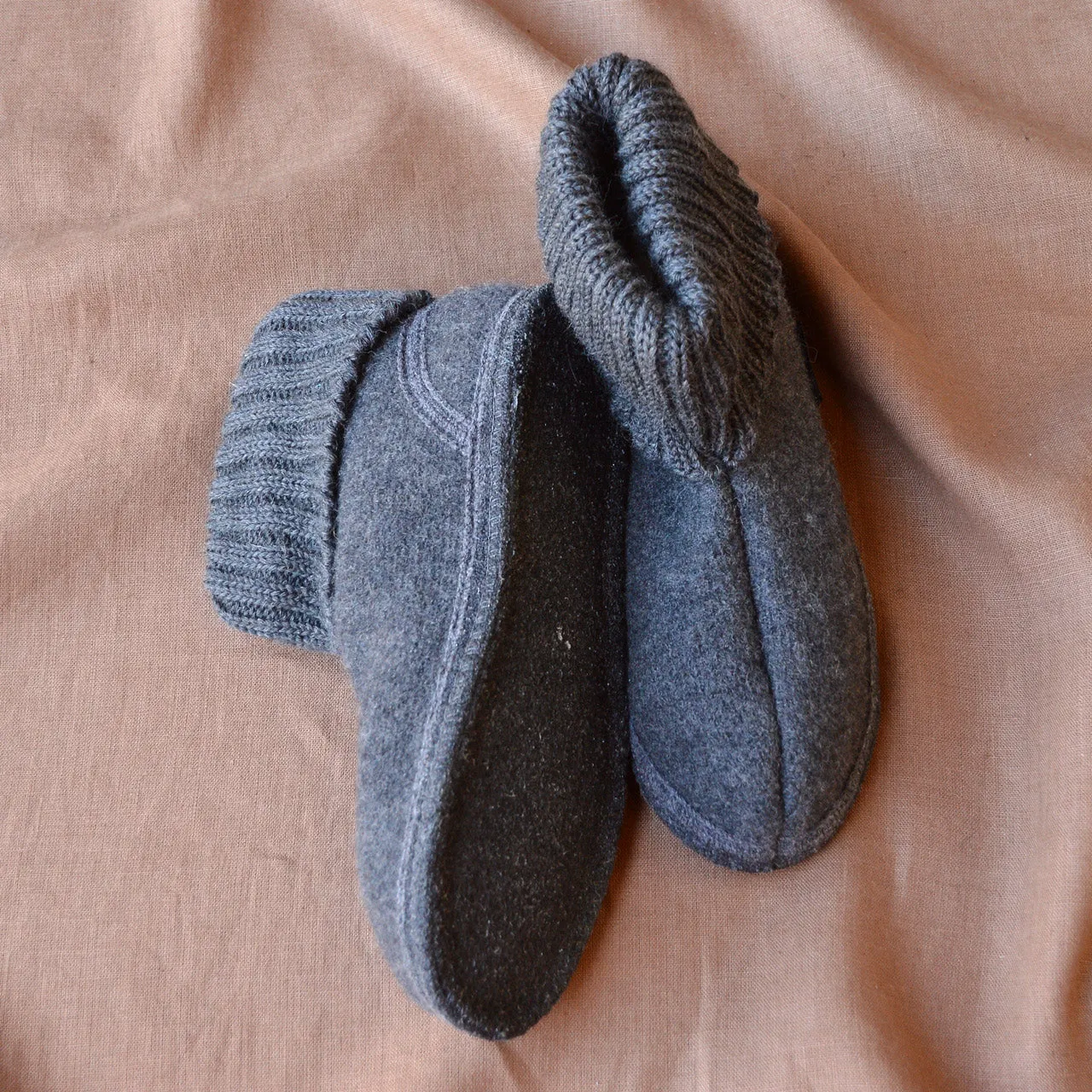 Boiled Wool Slipper Boots - Karl - Anthracite (Adults 36-46) *Returning 2025