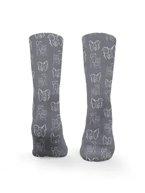 Border Collie Crew Socks