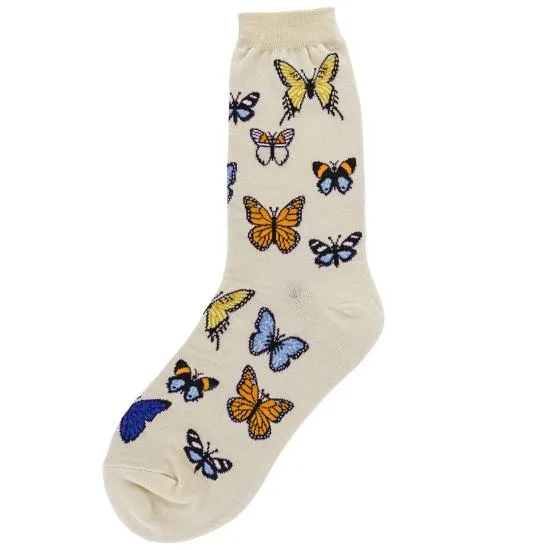 Butterflies Socks Women's Crew Sock