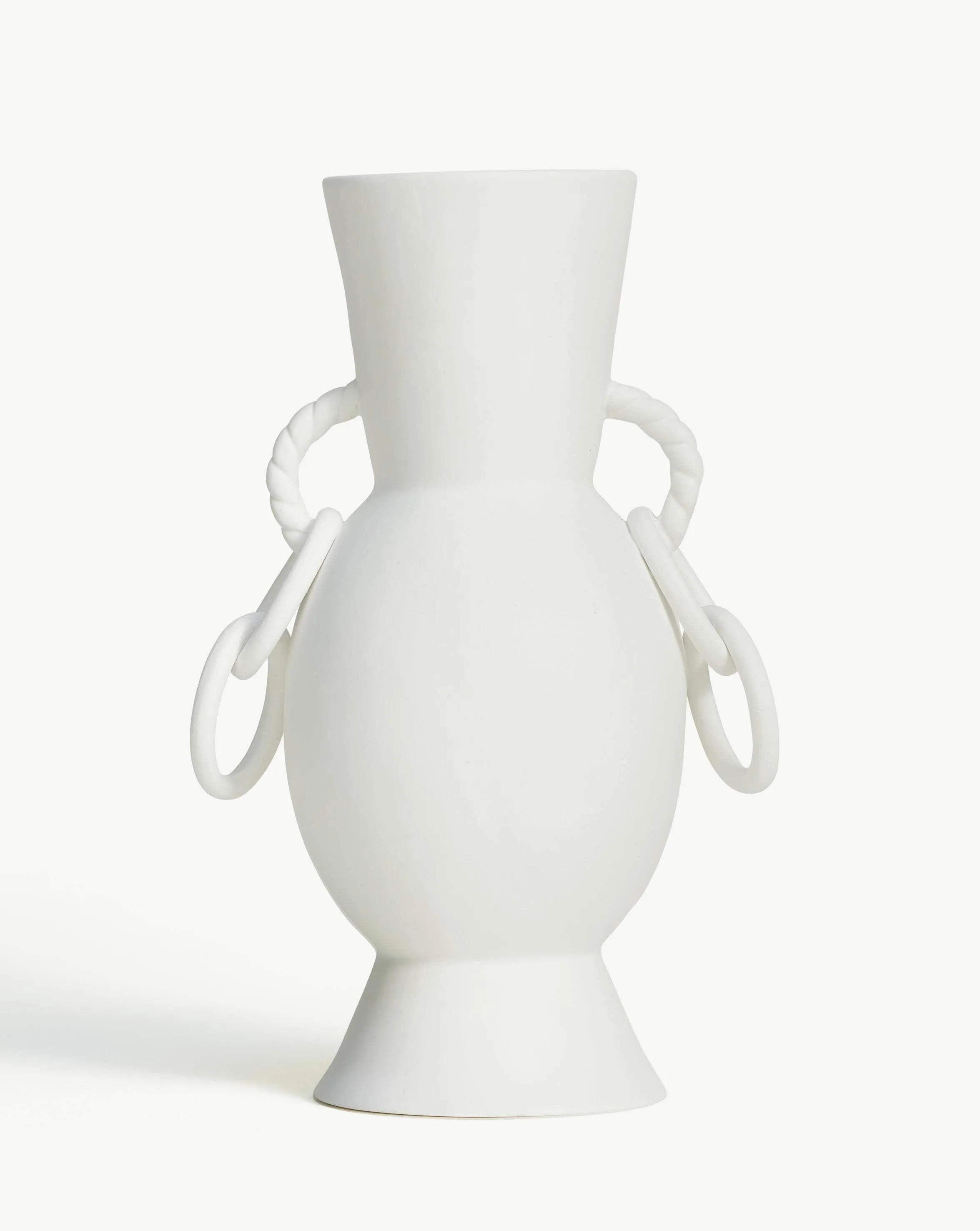 Chain Reaction Ceramic Vase | Ceramic/White