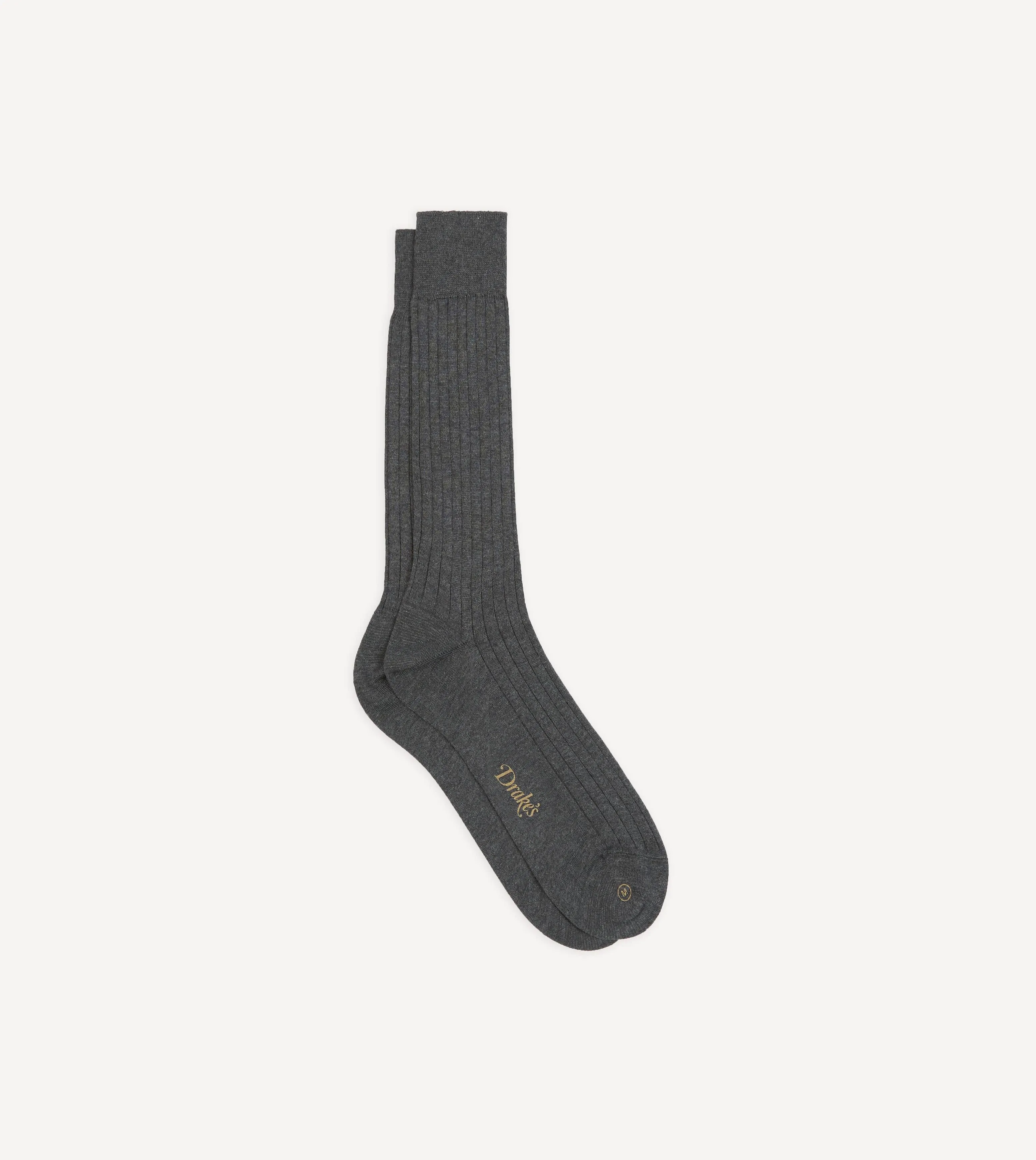 Charcoal Cotton Mid-Calf Socks