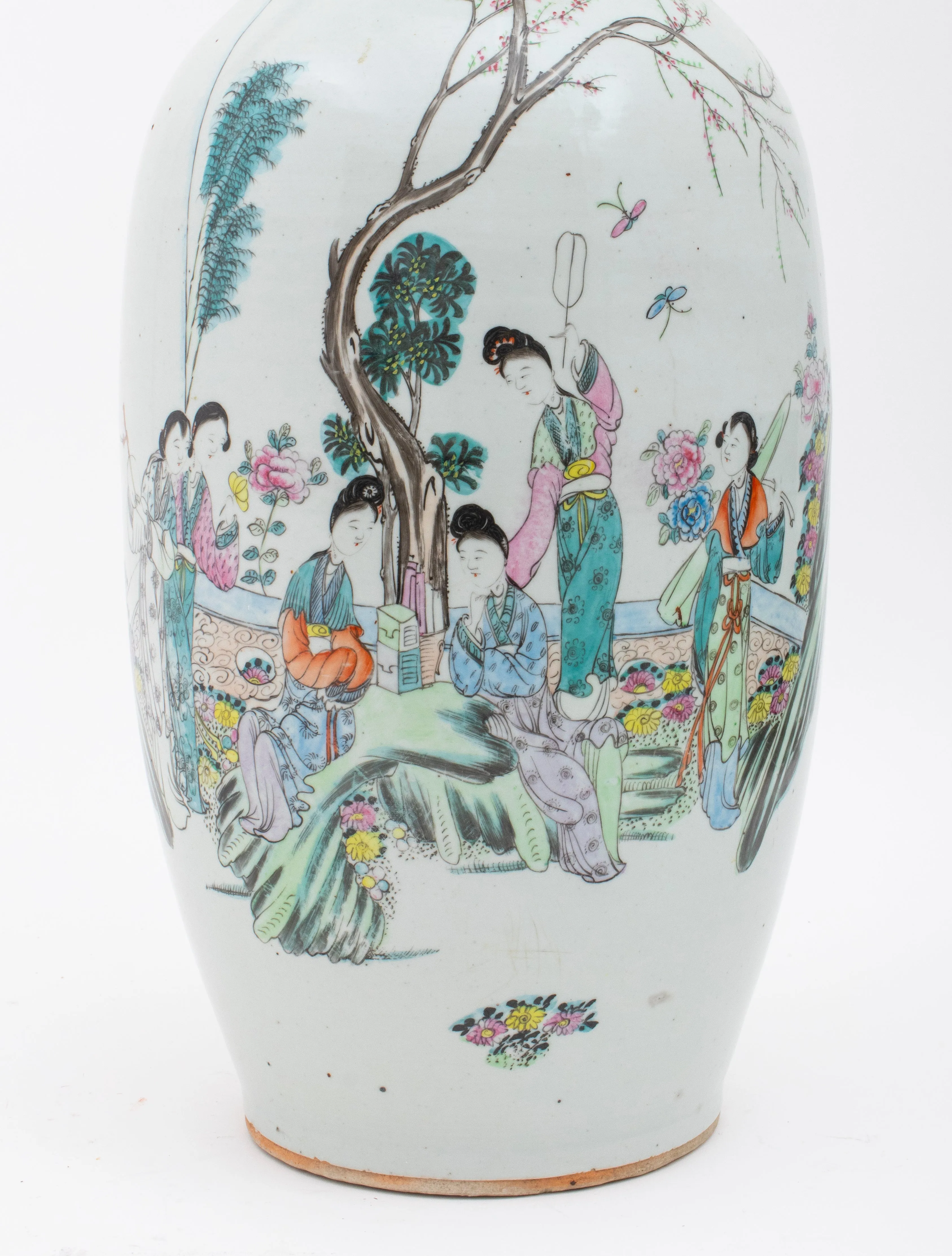 Chinese Famille Rose Porcelain Baluster Vase