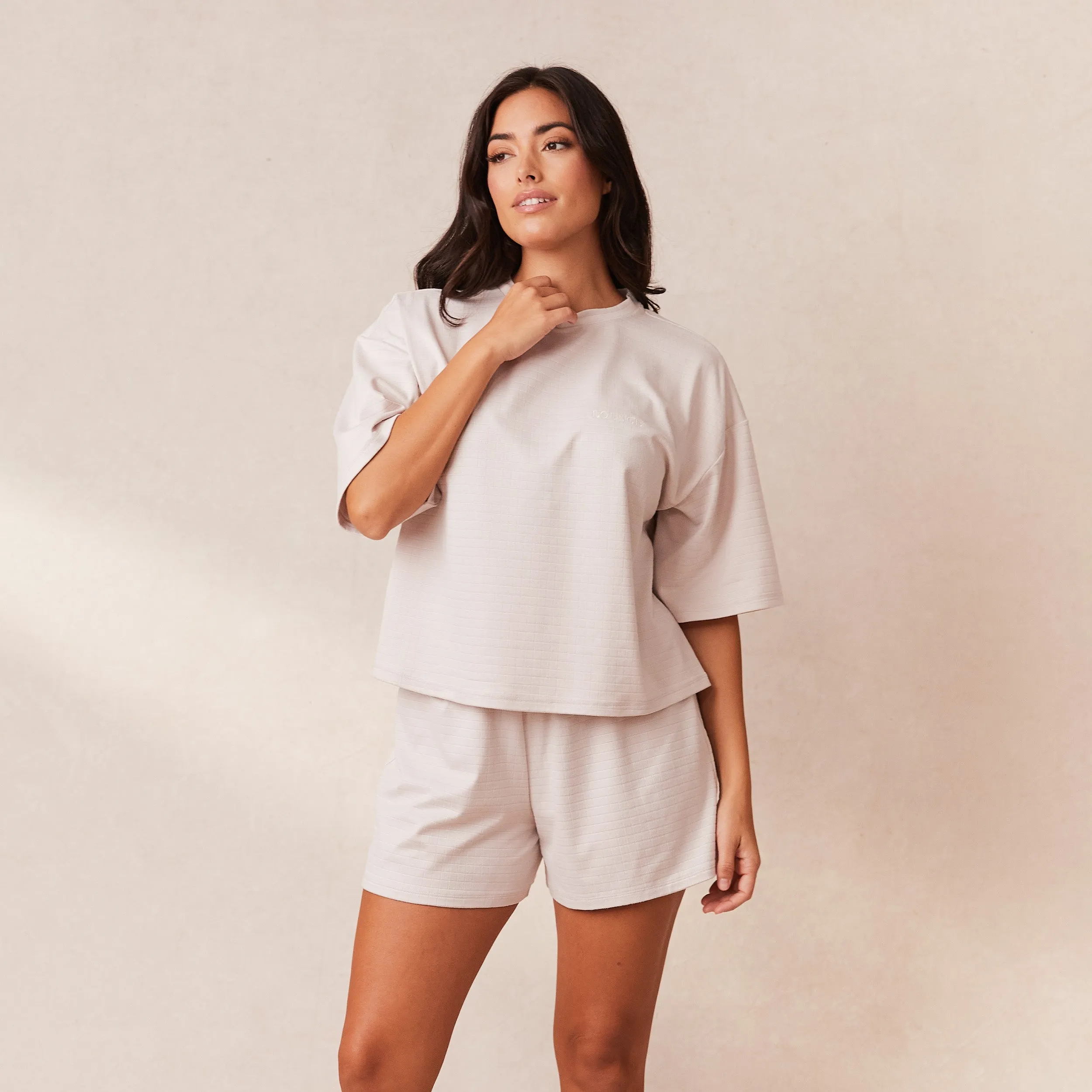 Classic Fleece Oversized Pyjama Tee - Cream