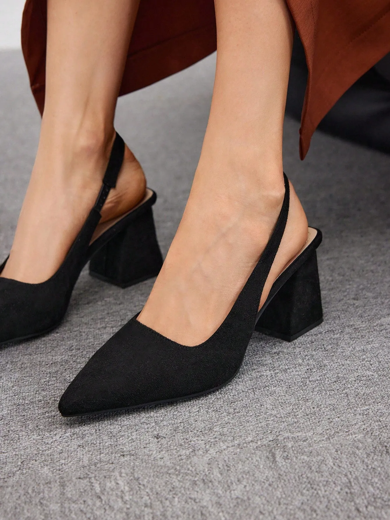 CUCCOO BIZCHIC Fashionable Black Suede High Heel Women Shoes