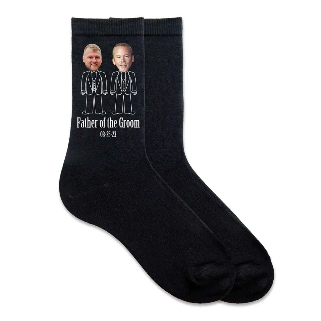 Custom Photo Father Of The Groom Wedding Socks