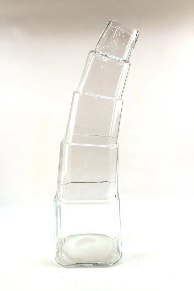 Denizli Modern Stacked Leaning Glass Vase