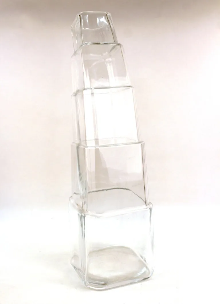 Denizli Modern Stacked Leaning Glass Vase