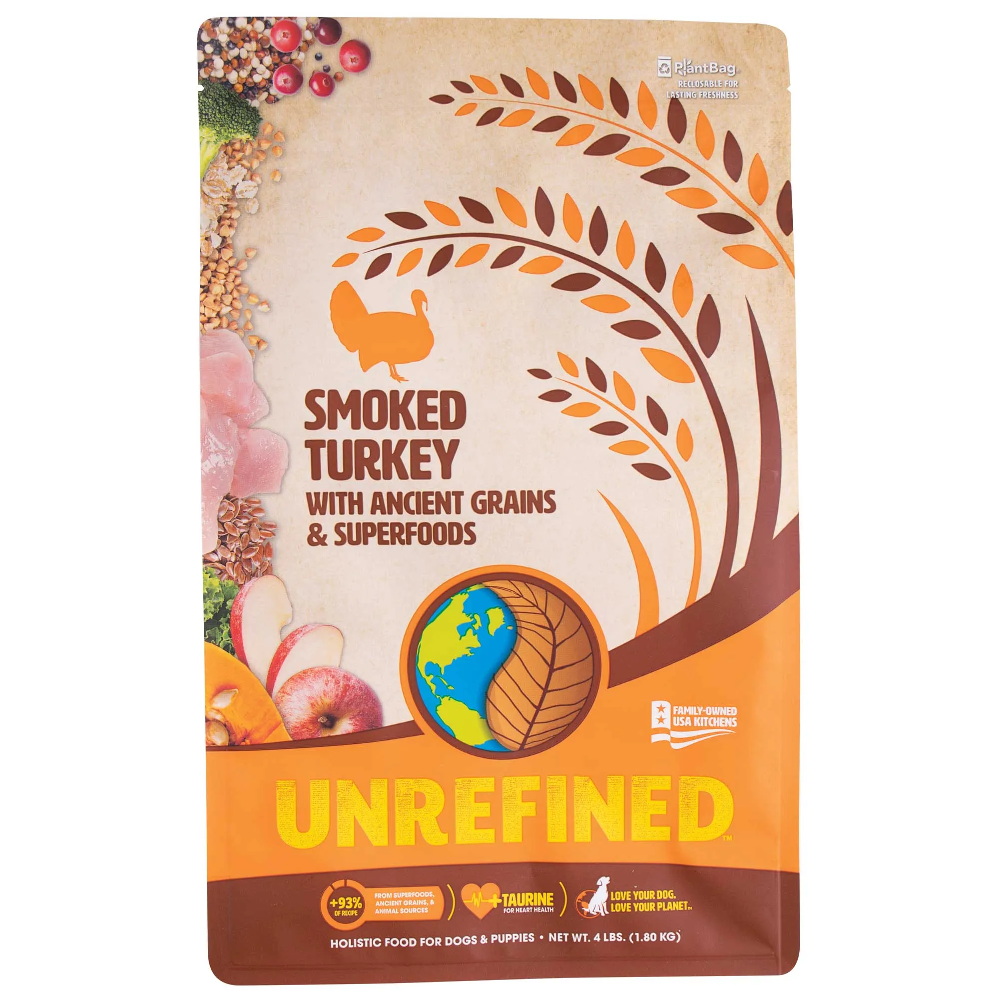 Earthborn Holistic Unrefined Smoked Turkey Recipe with Ancient Grains & Superfoods Dry Dog Food