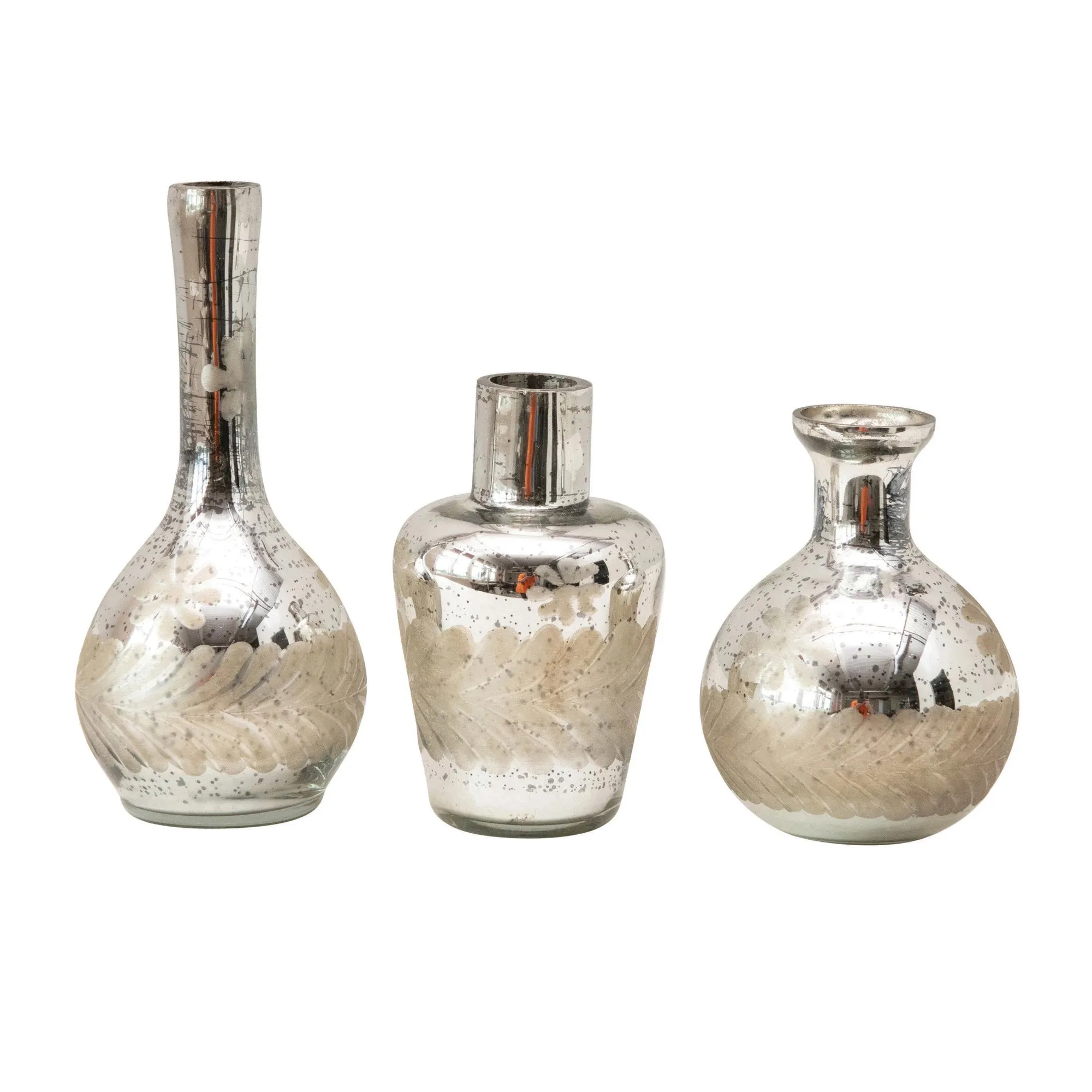 Etched Mercury Vases