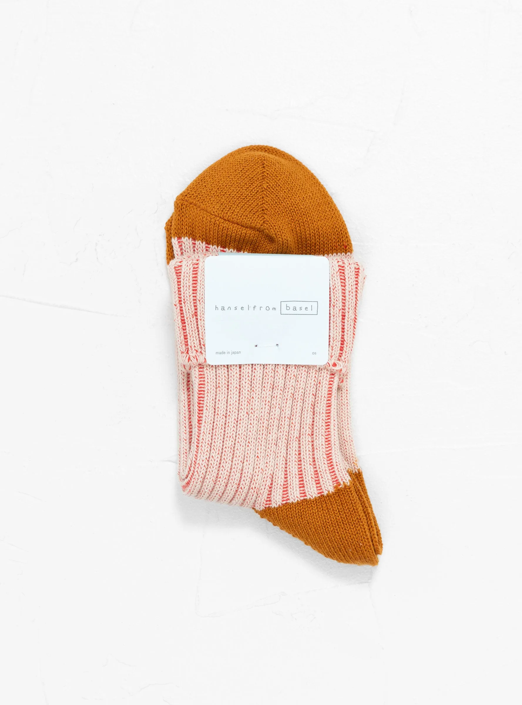 Faded Turncuff Crew Sock Terracotta