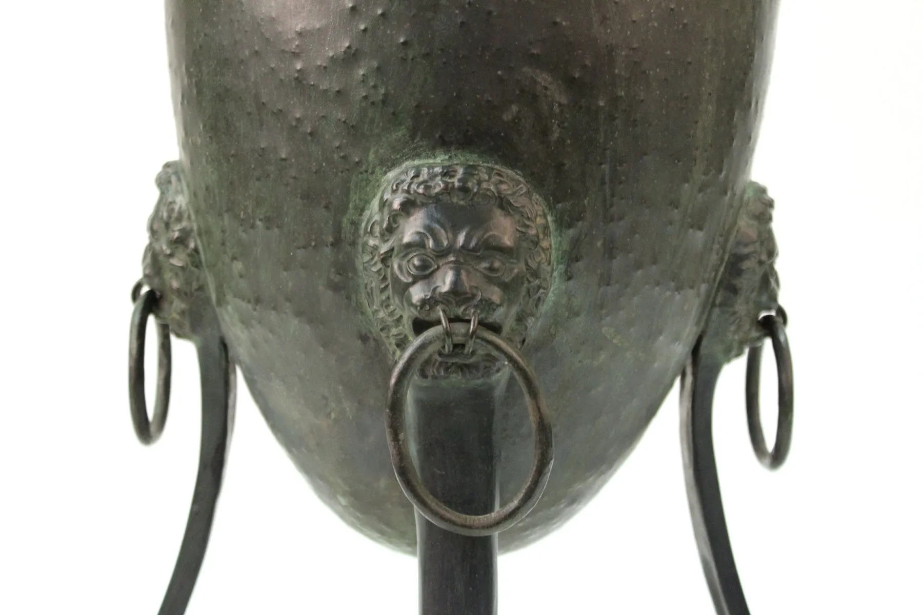 German Jugendstil Period Brass Repousse Amphora With bronze Detailing