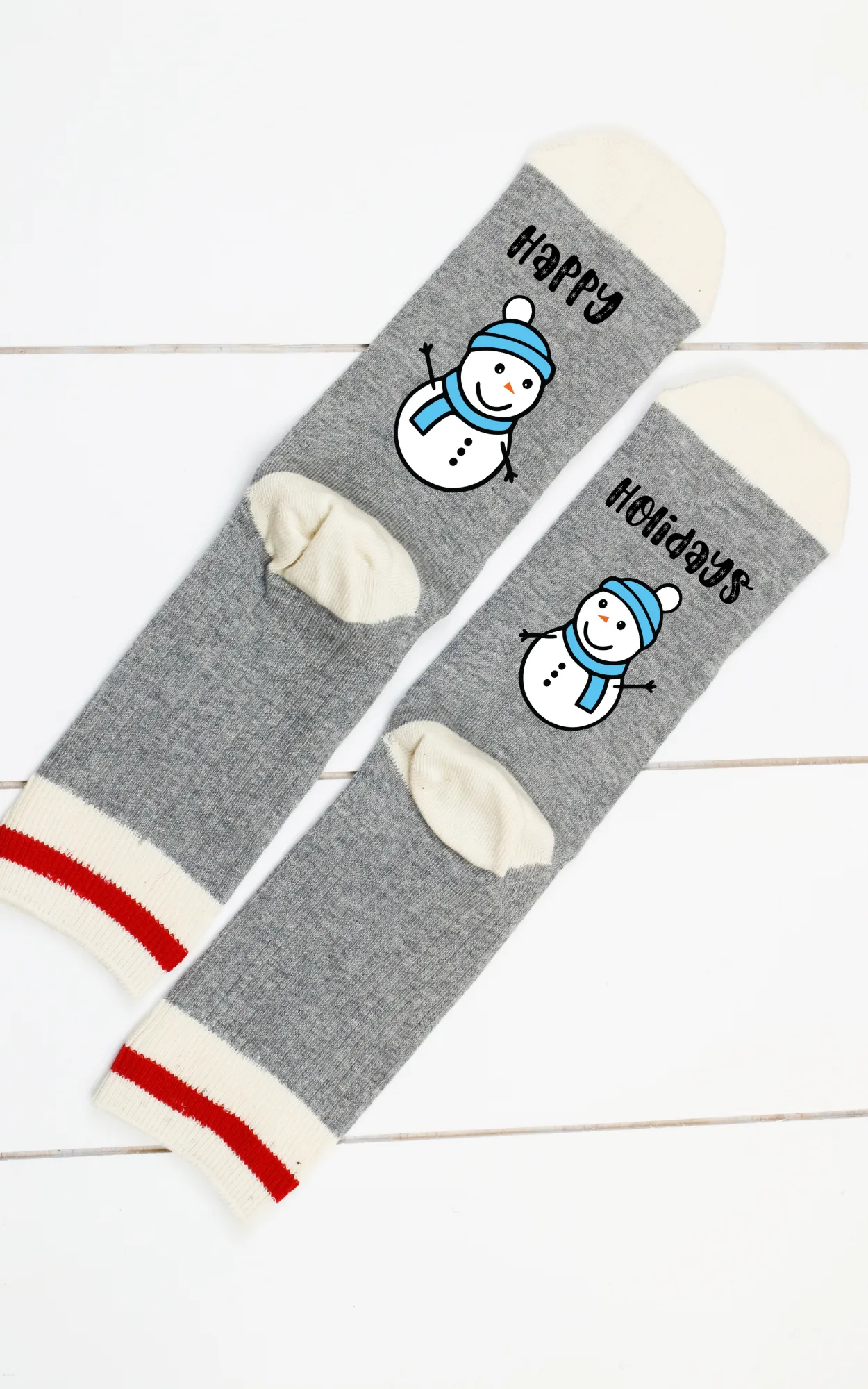 Happy Holidays Snowman Socks