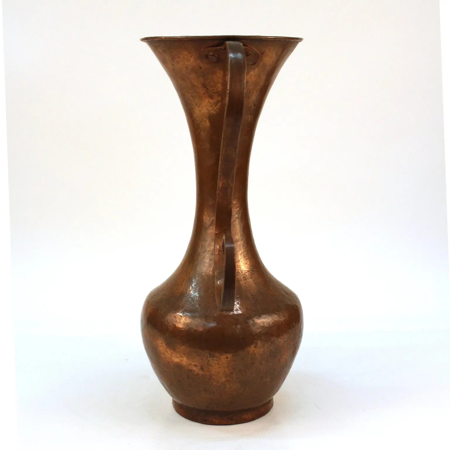 Italian Modernist Hammered Copper Vase