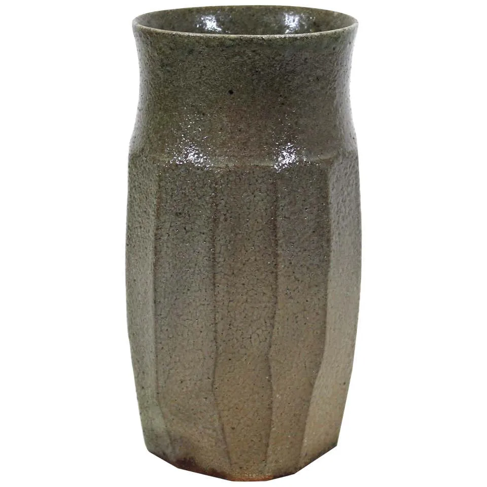 Japanese Mid-Century Modern Art Studio Ceramic Vase