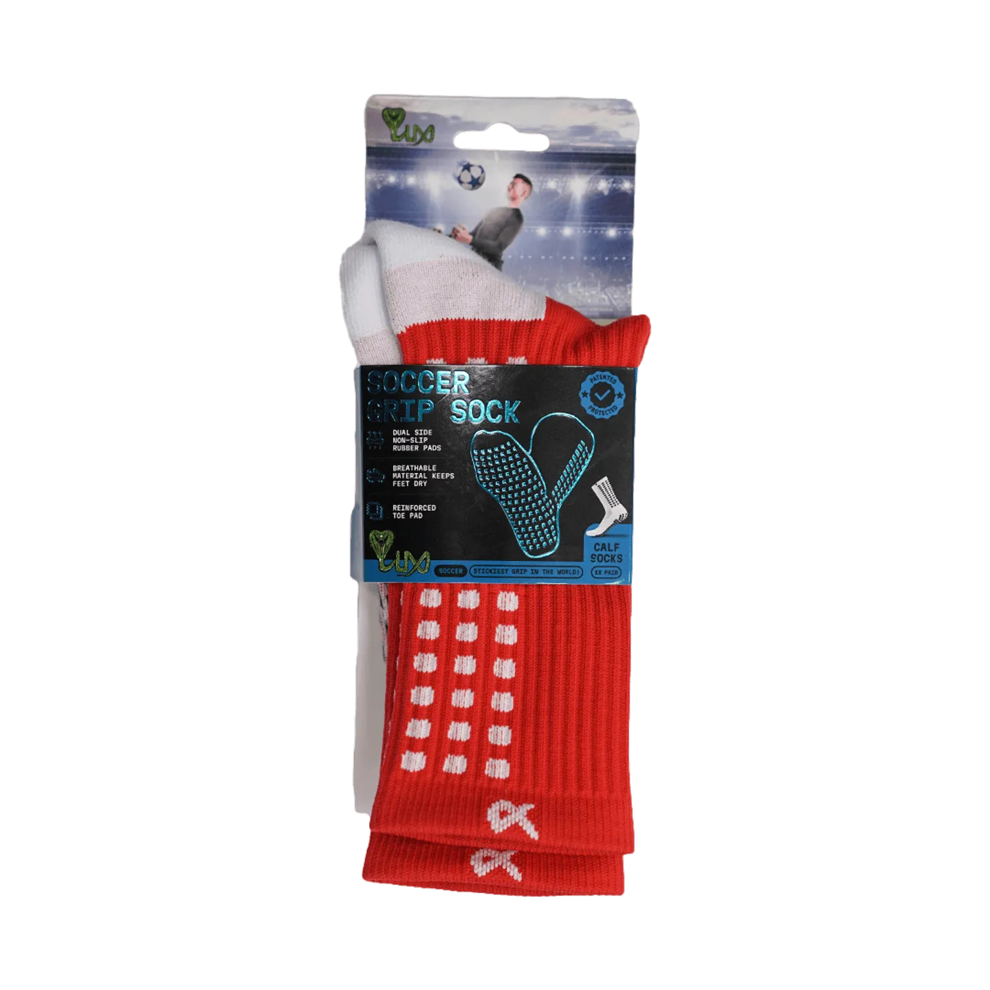 Lux Soccer Grip Calf Socks