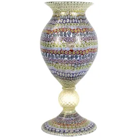 Maestro Imperio Rossi Italian Murano Glass Millefiori Monumental Vase