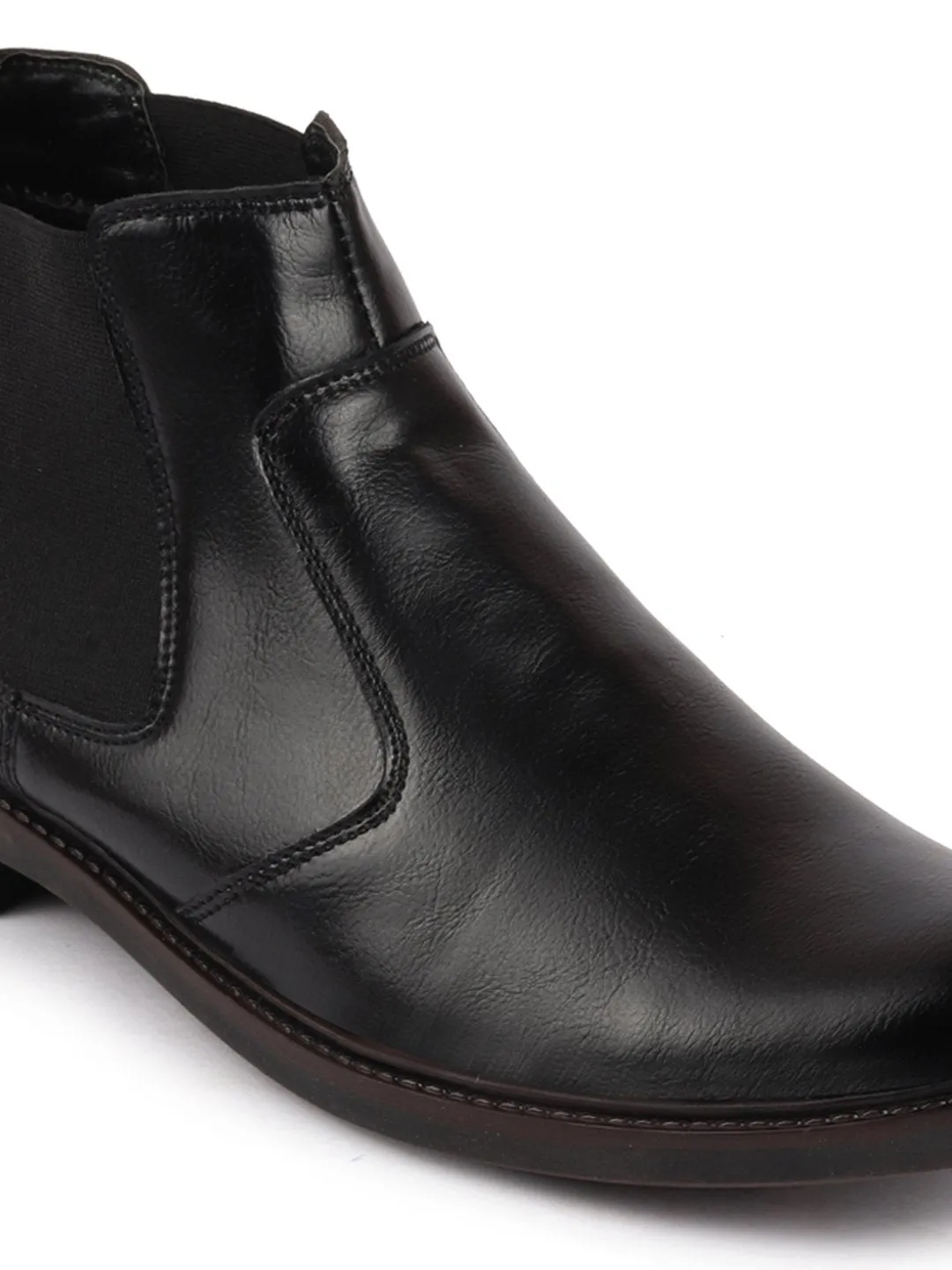 Men Black Chelsea Slip On Boots