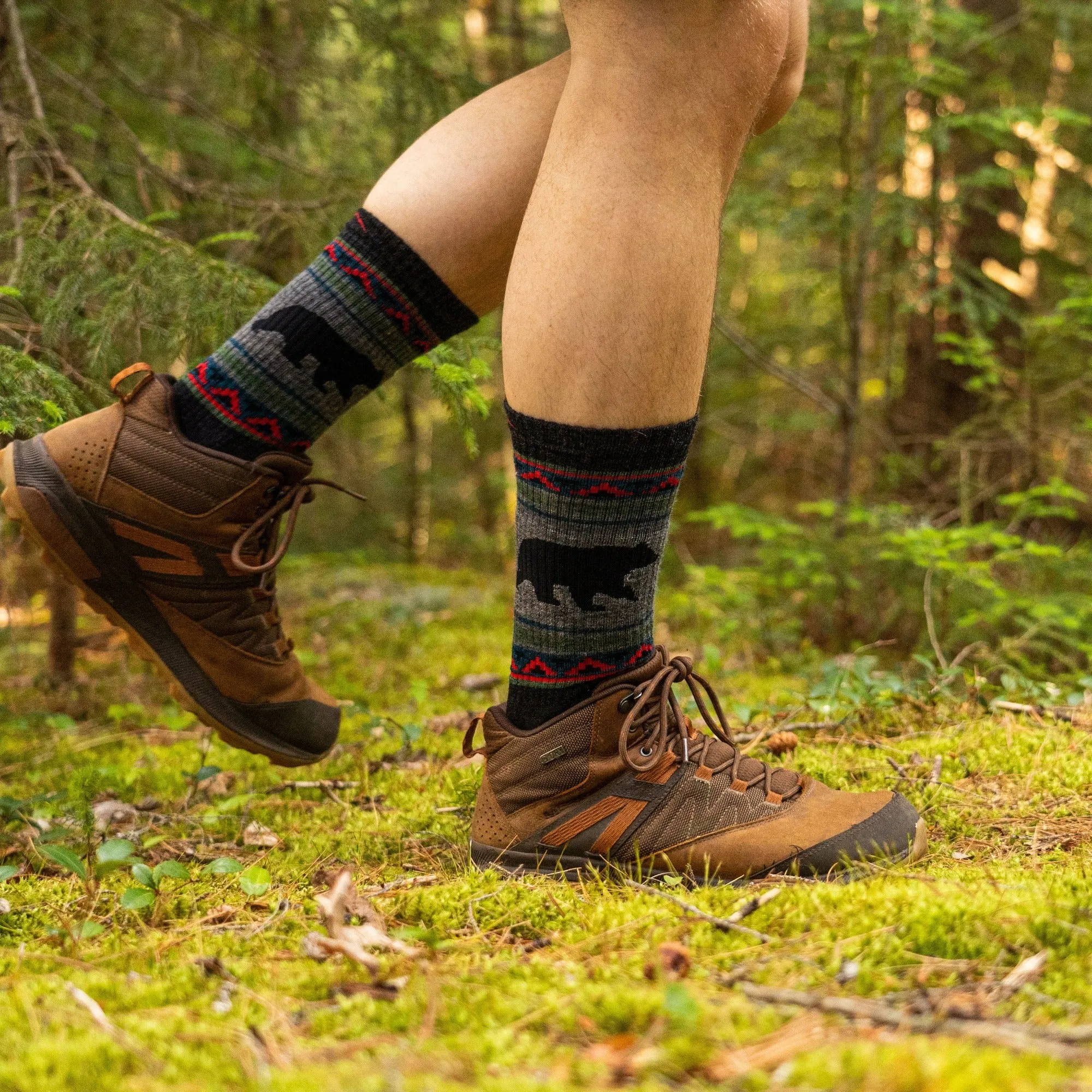 Men's and Women's Bear 2-Pack Hiking Socks