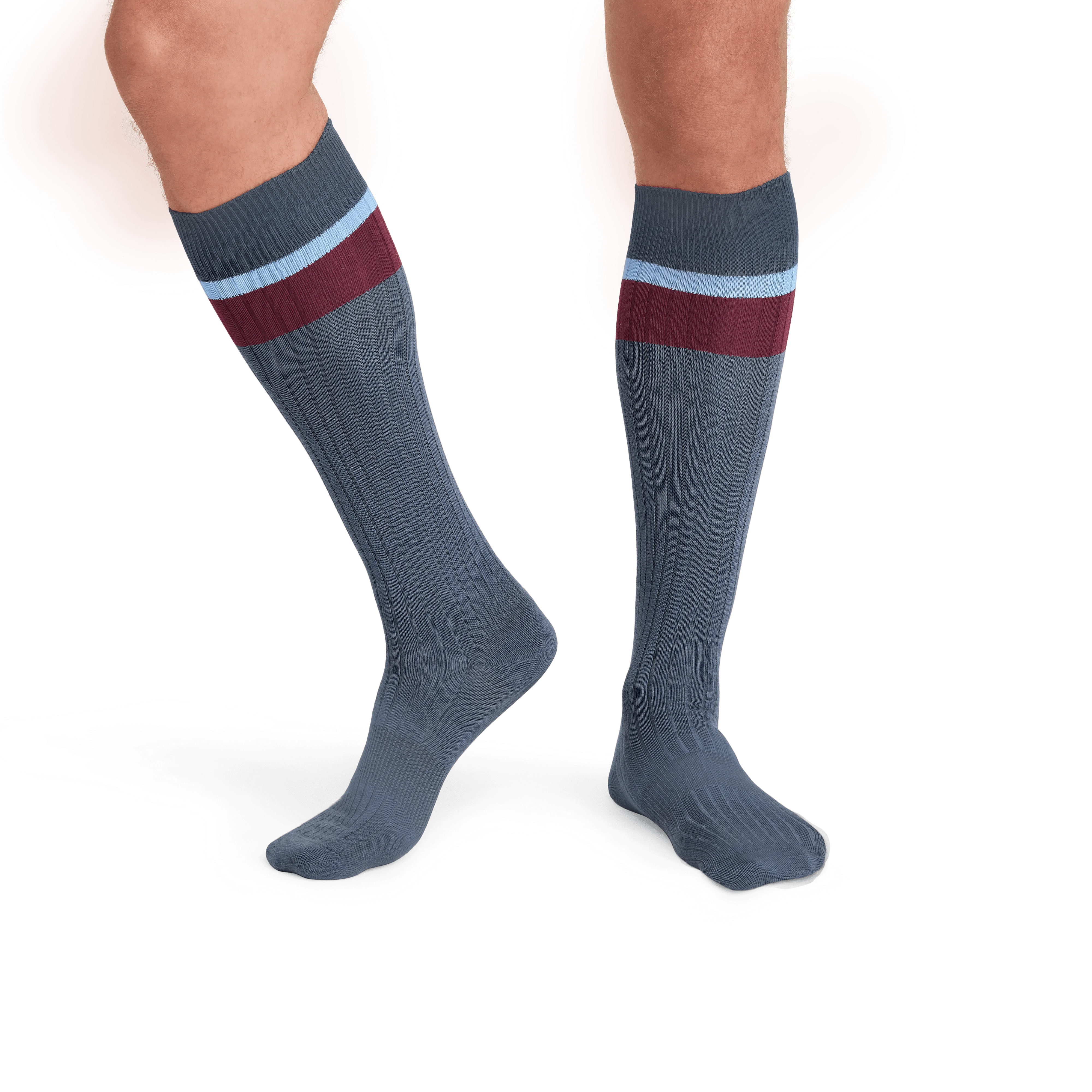 Men's Ribbed Dress Over the Calf Sock 4-Pack