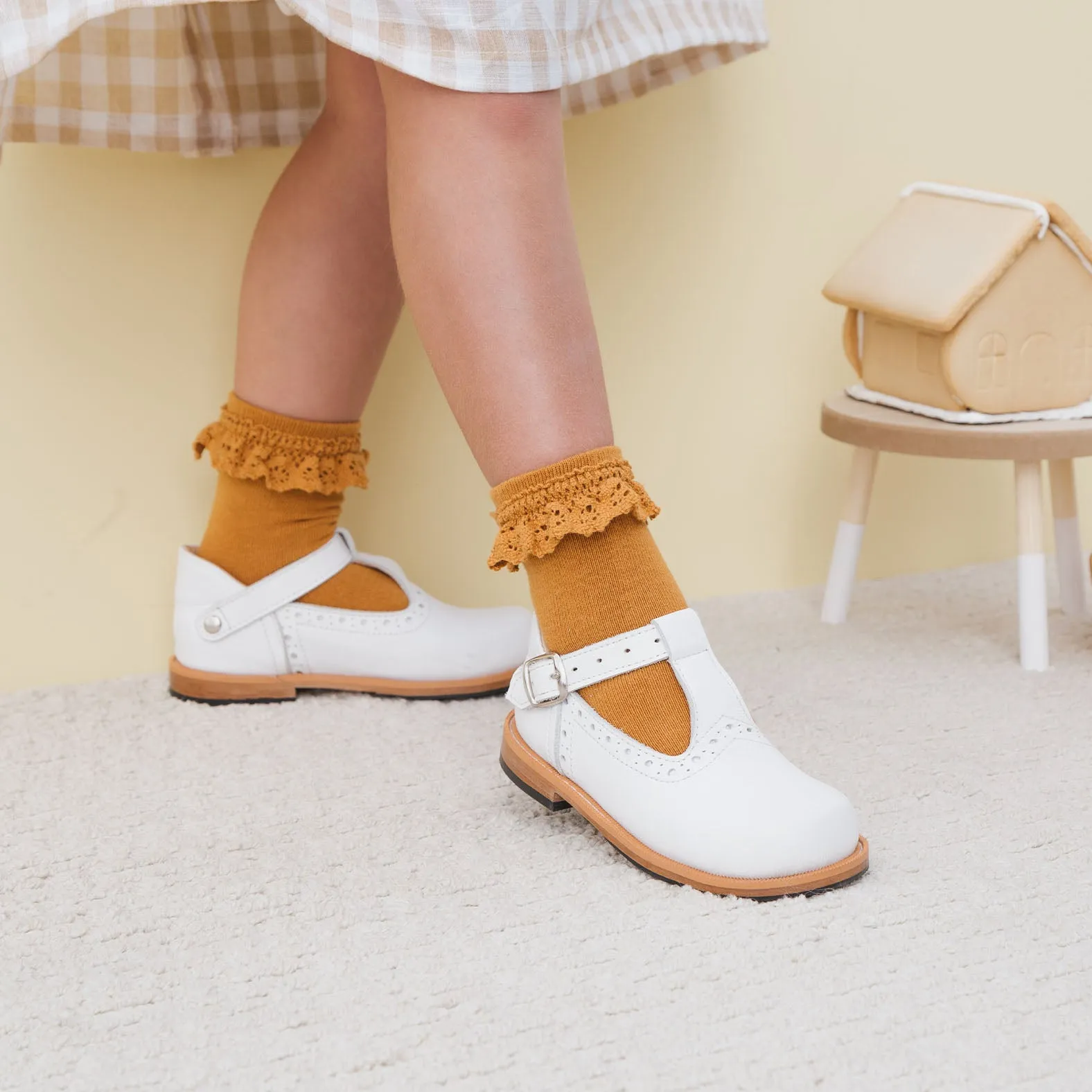 MK22750 - Mary Janes Shoes White [Children's Leather Shoes]