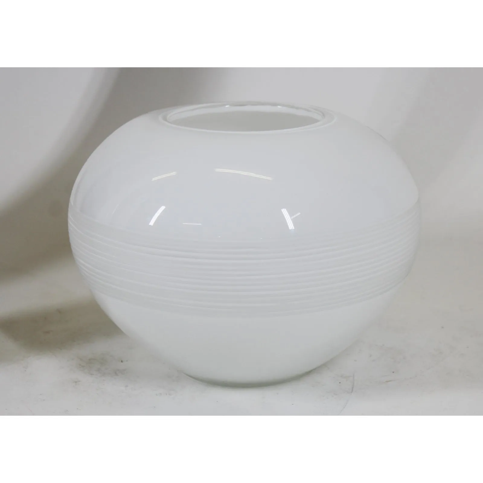 Modern Minimalist White Glass Vase