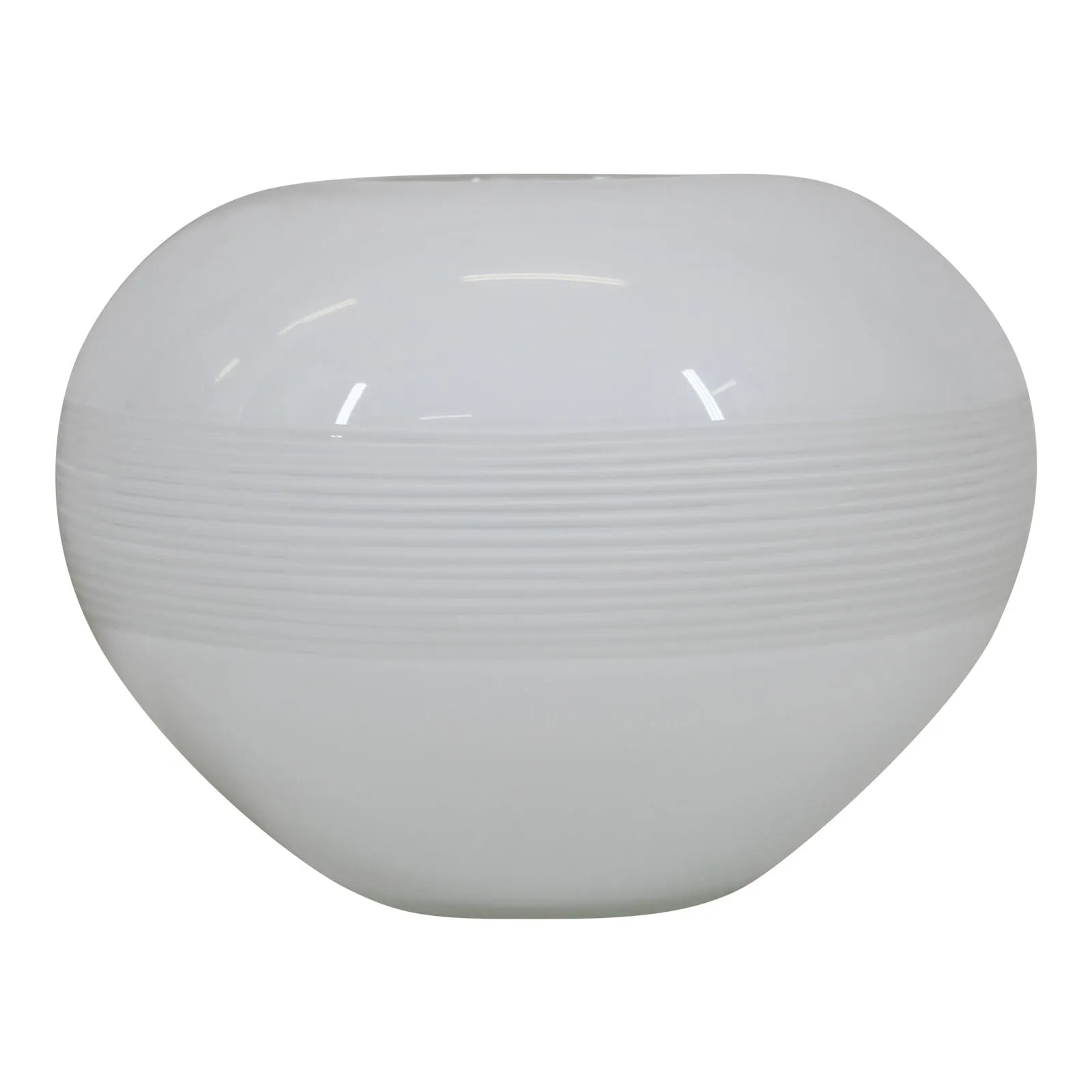 Modern Minimalist White Glass Vase