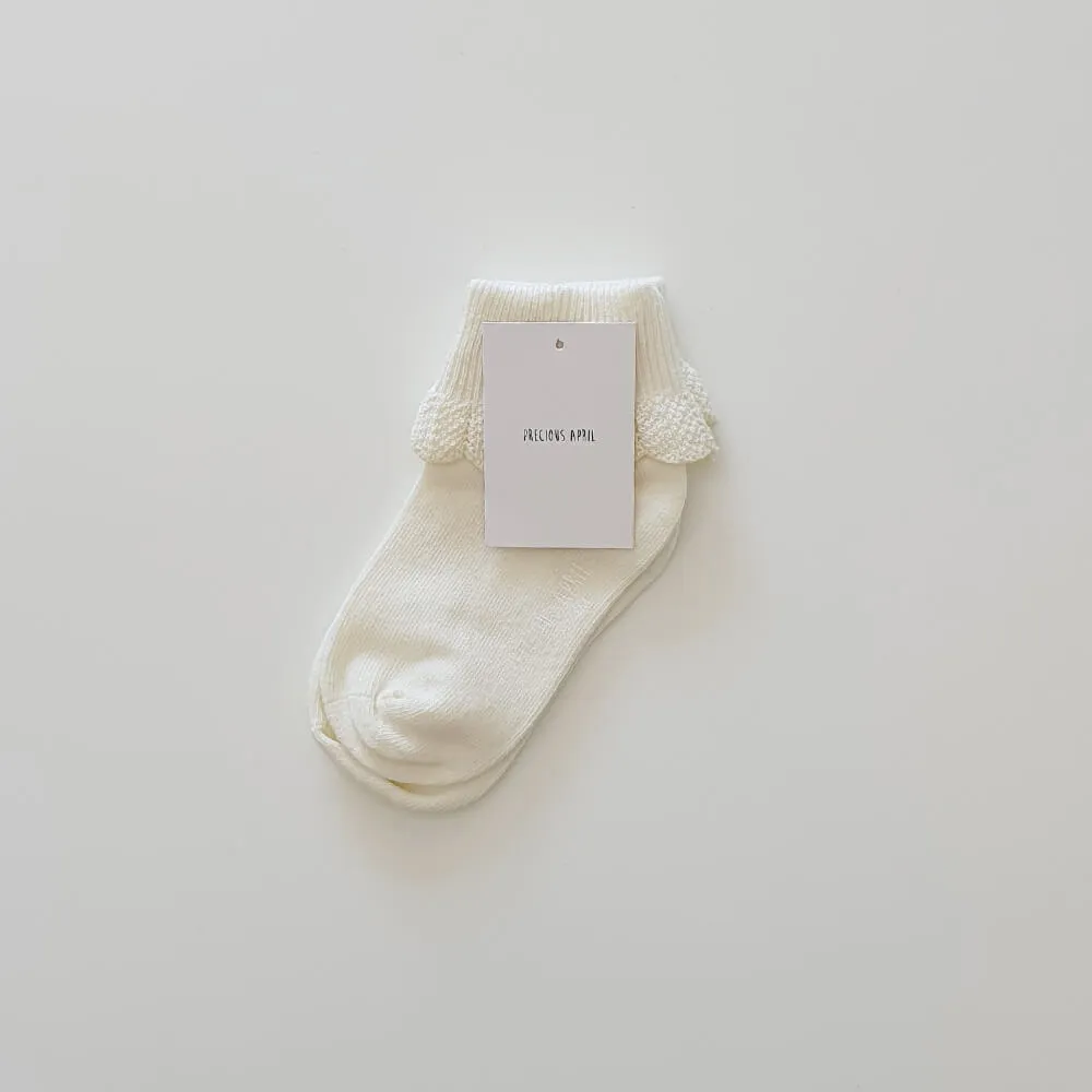 Poppie Cotton Socks - Cream