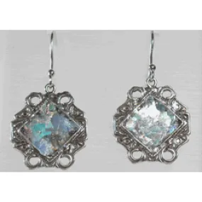 Roman glass earrings