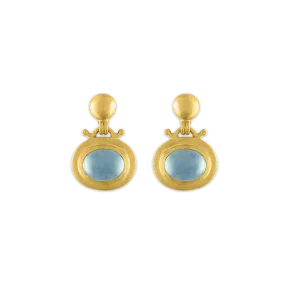 Small Aquamarine Bell Earrings