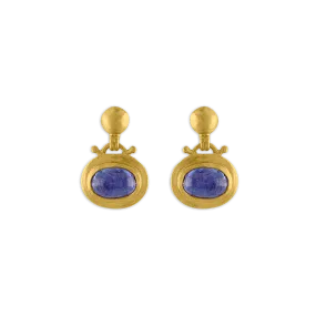 Small Tanzanite Bell Earrings