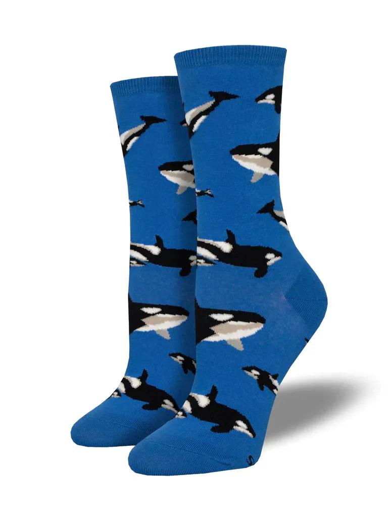 SOCKSMITH WOMENS WHALE HELLO THERE BLUE