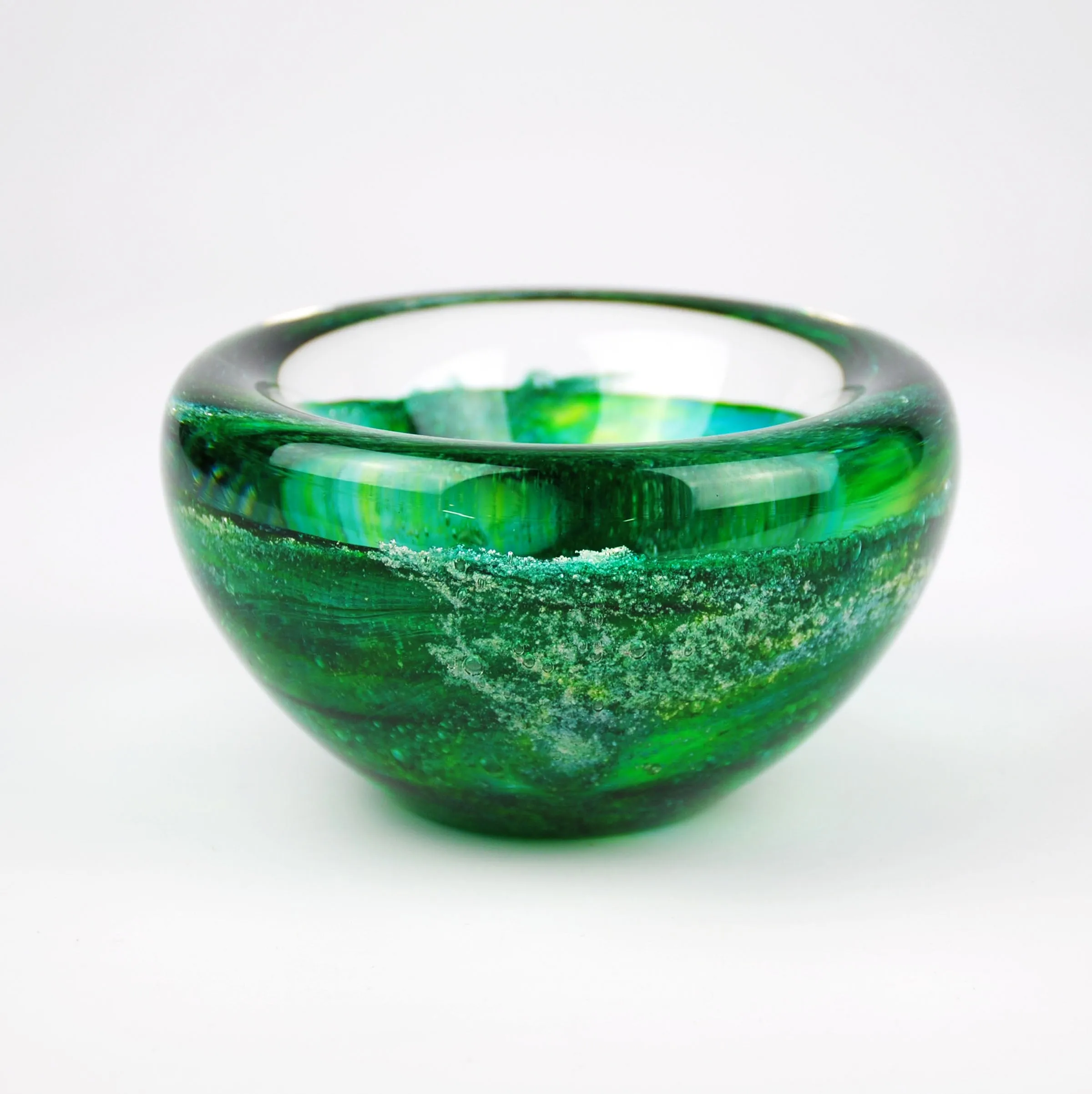 Solid Glass Bowl with Cremation Ash