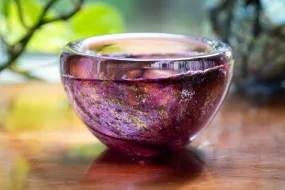 Solid Glass Bowl with Cremation Ash