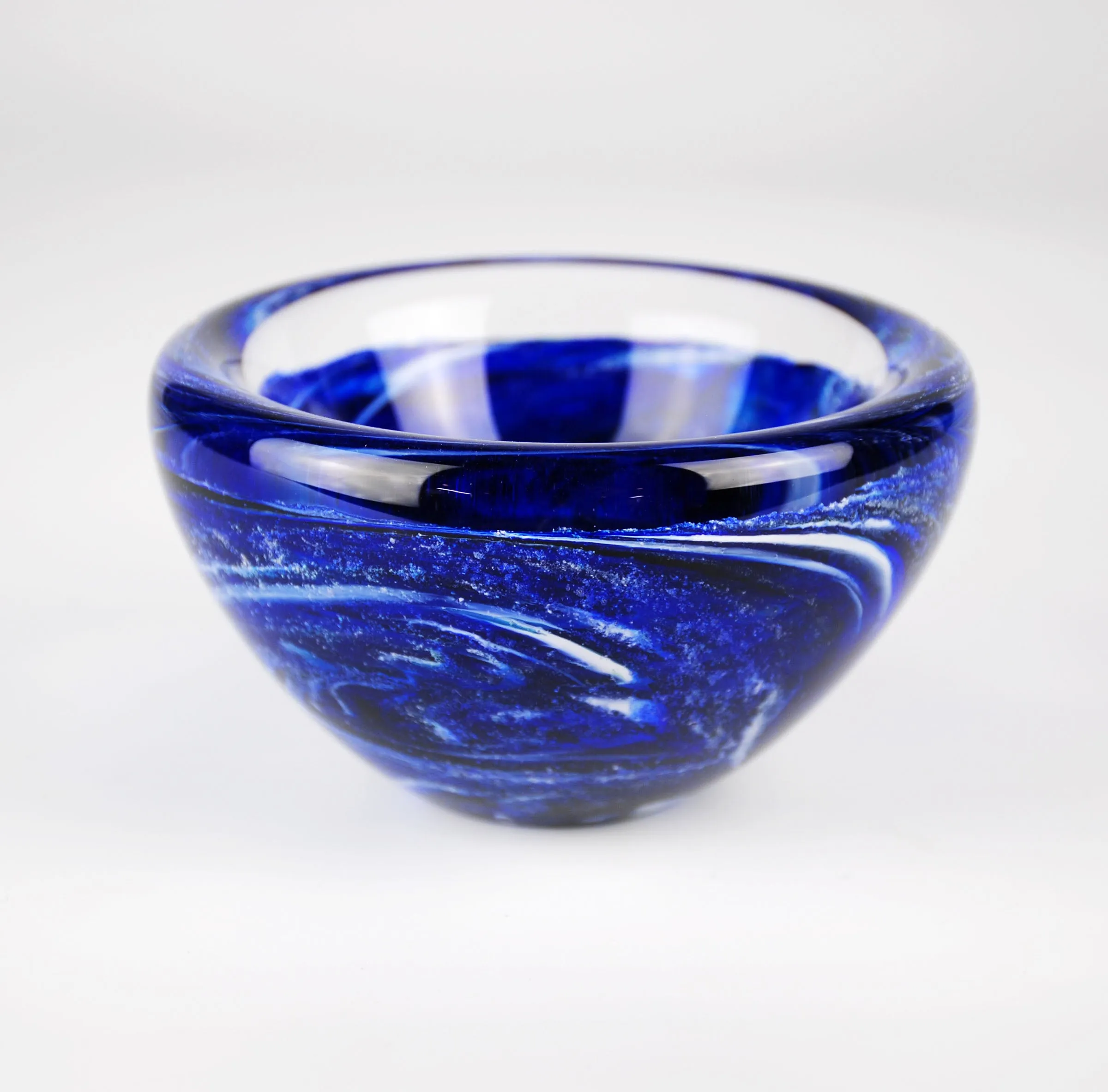 Solid Glass Bowl with Cremation Ash