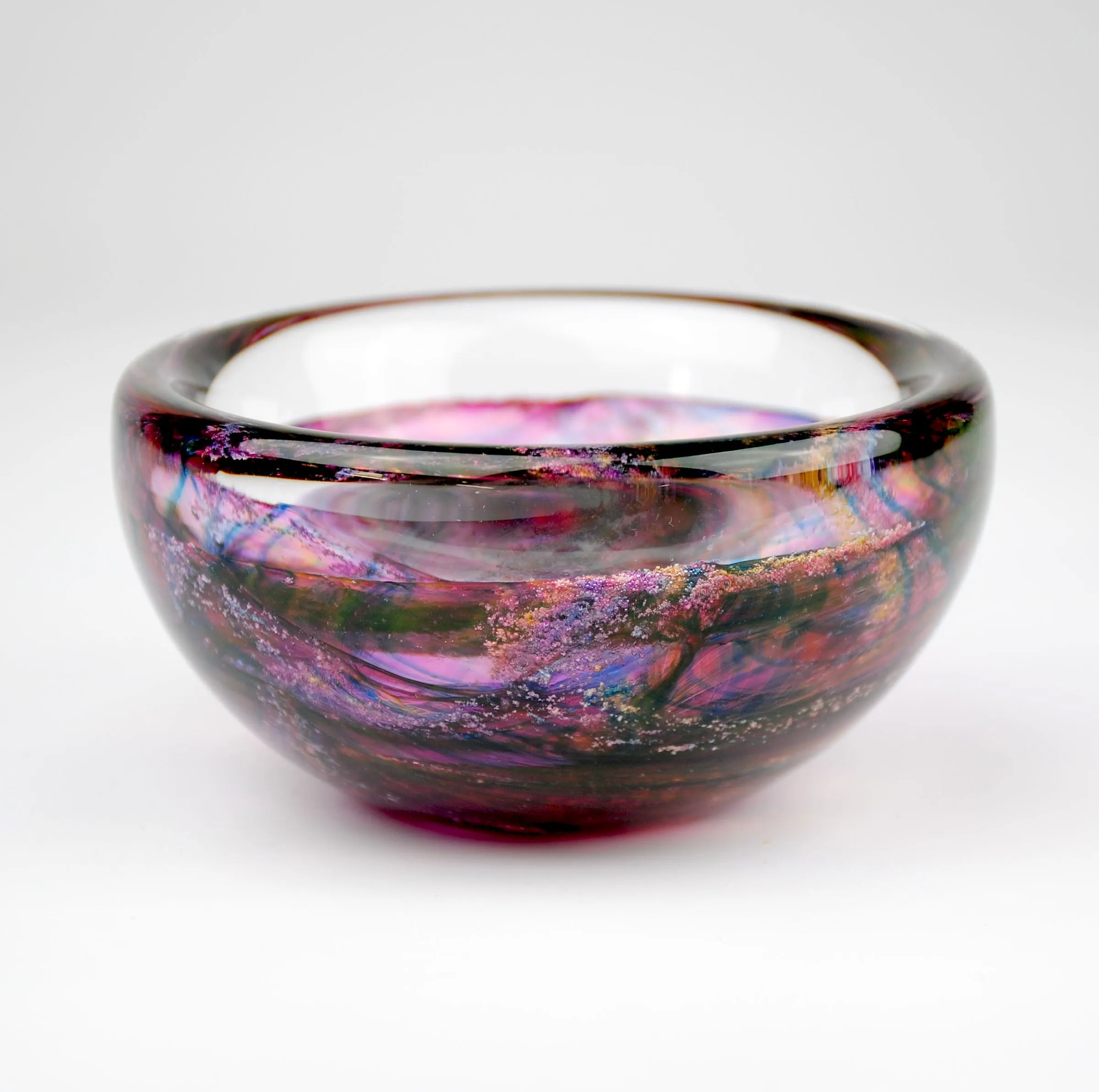 Solid Glass Bowl with Cremation Ash