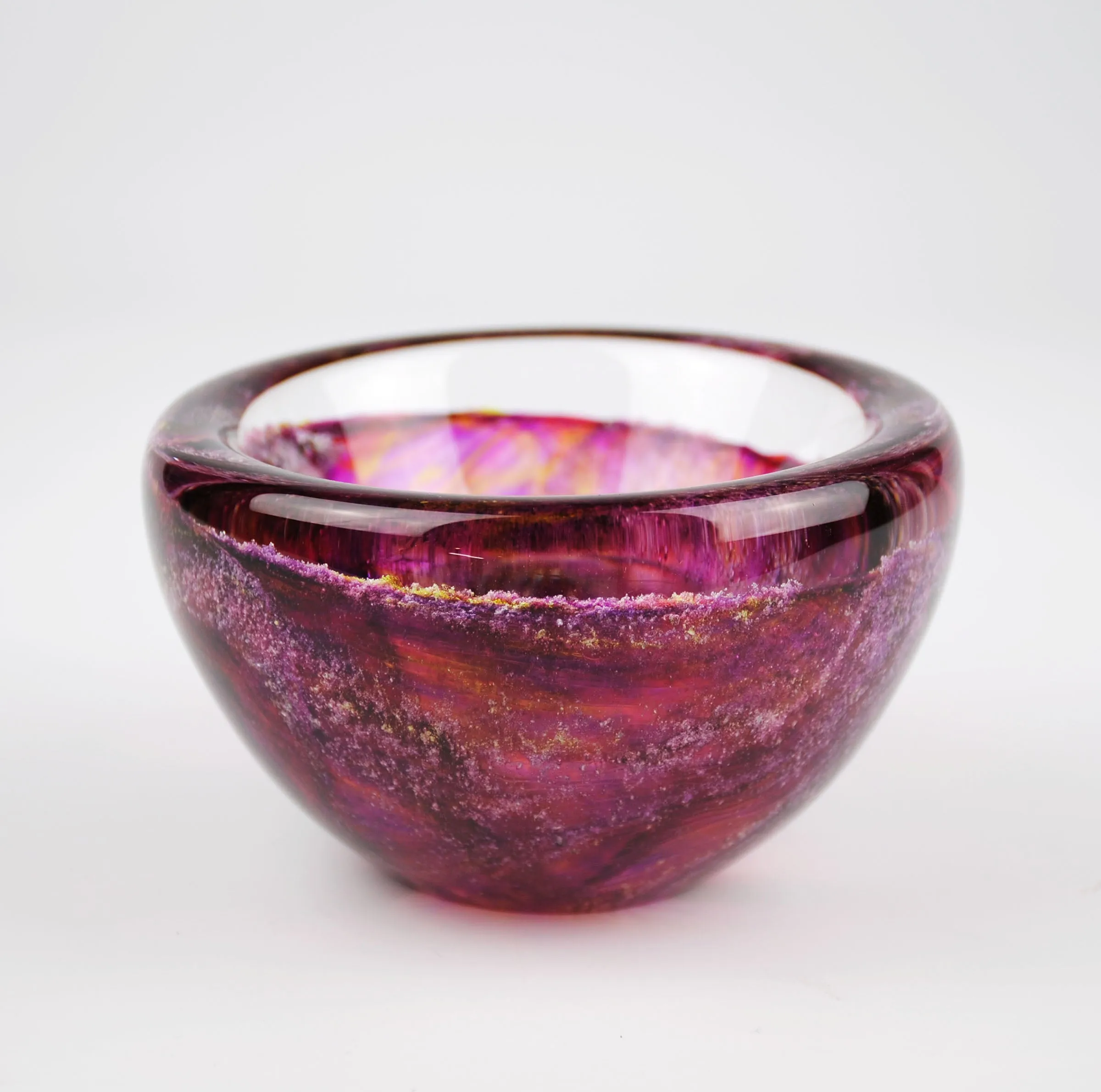 Solid Glass Bowl with Cremation Ash