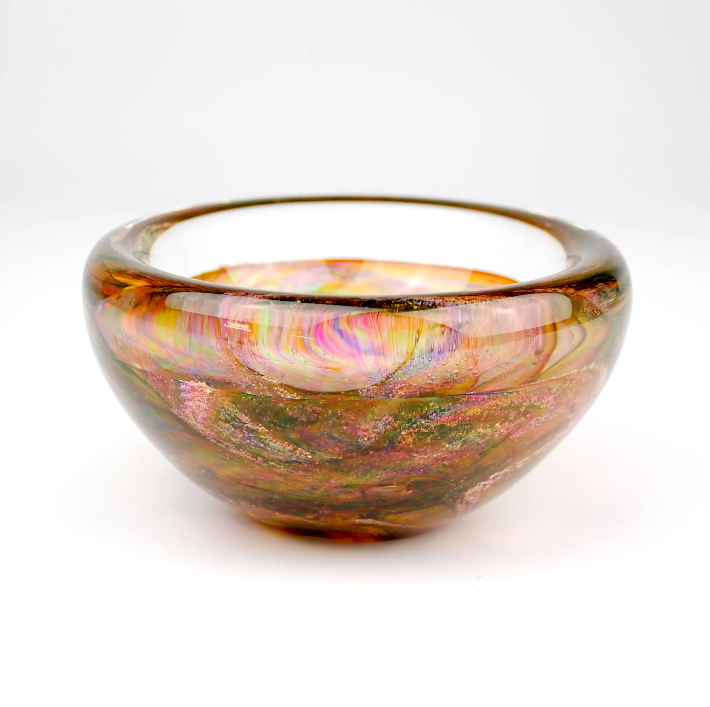 Solid Glass Bowl with Cremation Ash