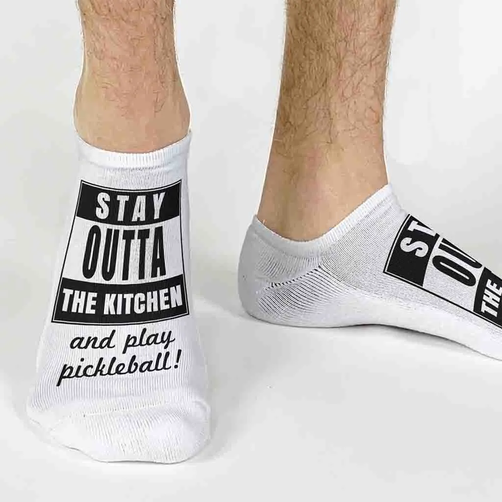 Stay Outta the Kitchen Pickleball No Show Socks