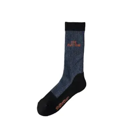 The Flat Head Classic Boot Socks Navy/ Black