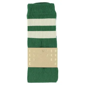 Unisex Tube Socks - Green / Ecru