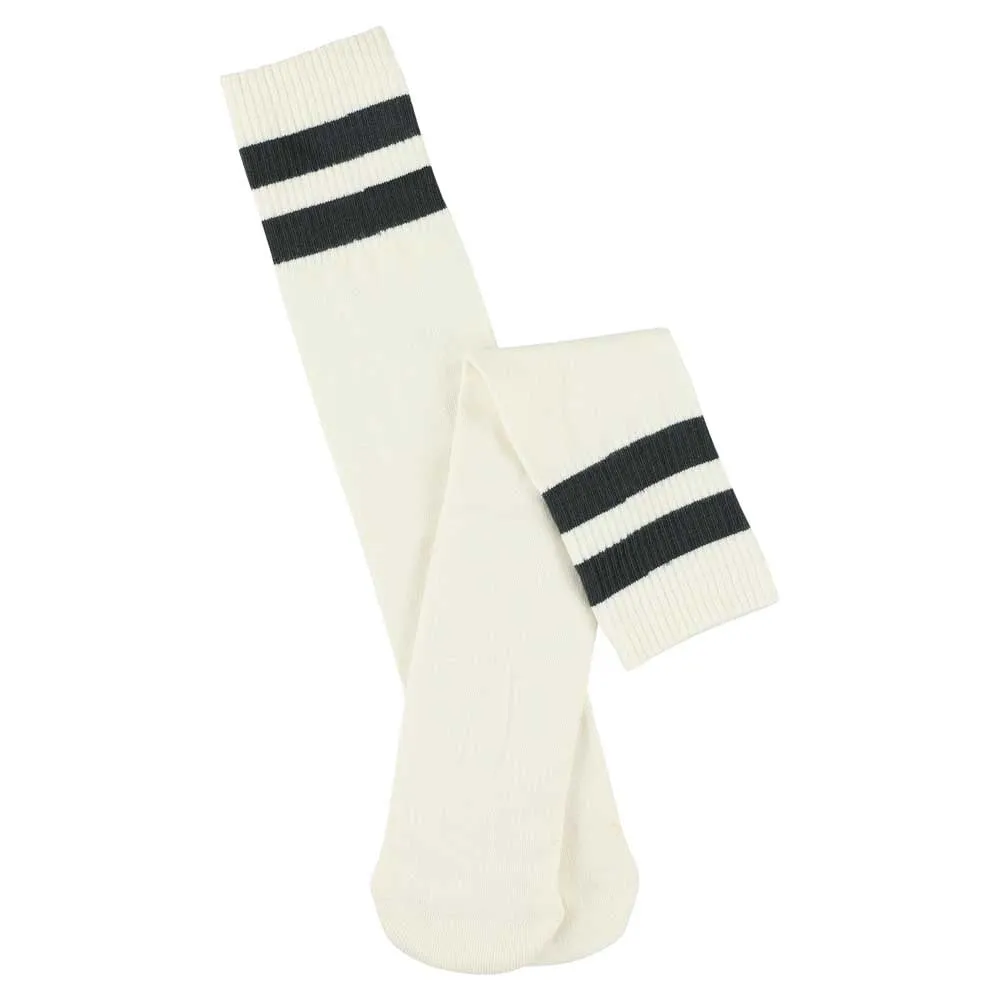 Unisex Tube Socks - Off White / Navy